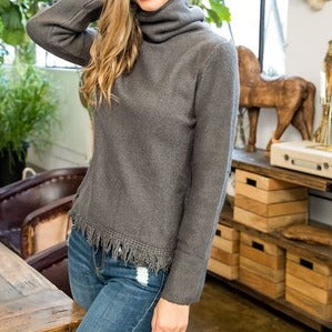 Cowel Grey Sweater