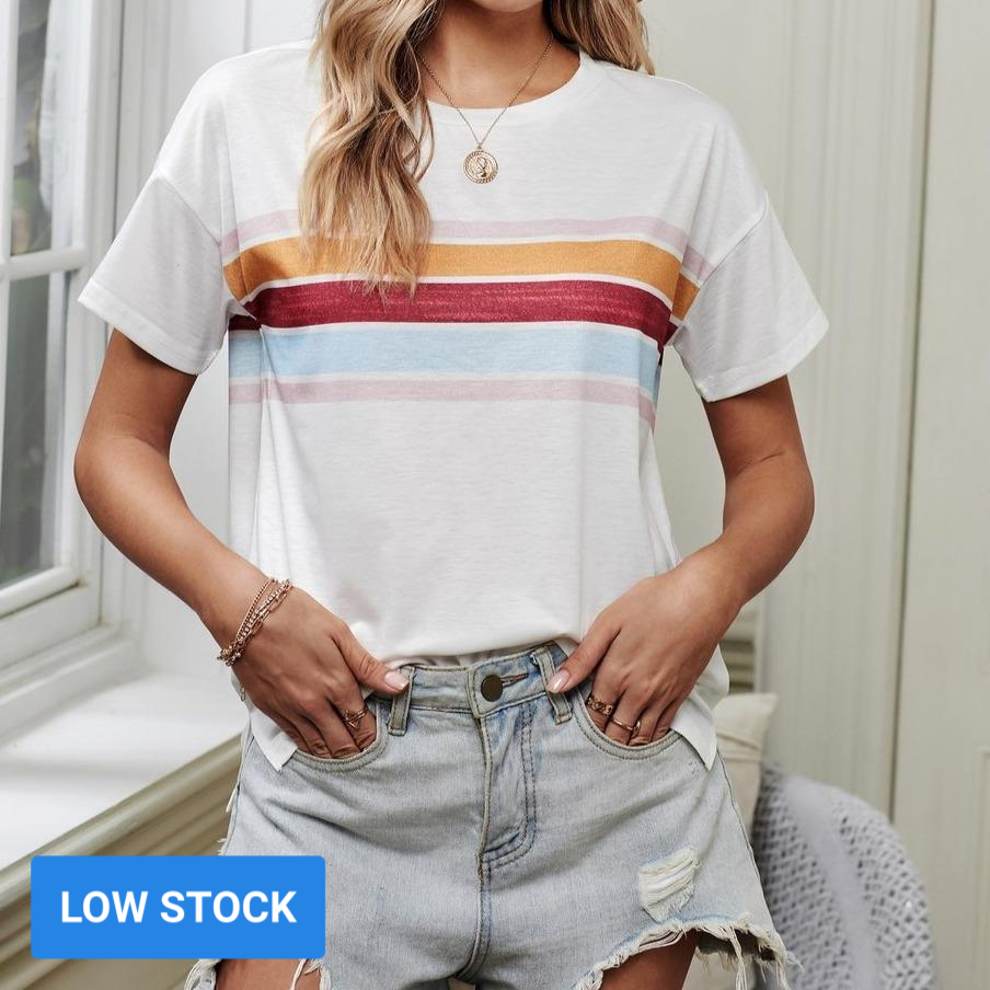 The Retro White Stripe Tee